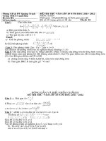ĐỀ THI THỬ VÀO LỚP 10 THPT NĂM HỌC 2011 2012  01