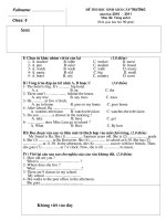 Đề thi HSG cấp trường Anh 6 học kỳ I