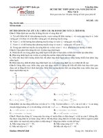 Đề thi thử môn vật lí số 14 MClass 