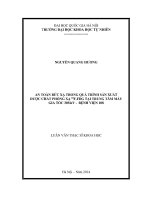 An toàn bức xạ trong quá trình sản xuất dược chất phóng xạ 18f FDG tại trung tâm máy gia tốc 30 mev, bệnh viện 108 