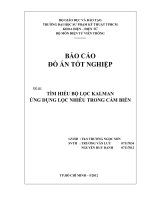 TÌM HIỂU lý THUYẾT và các ỨNG DỤNG của bộ lọc KALMAN 