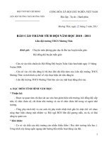 Báo cáo thành tích công tác đội 2011