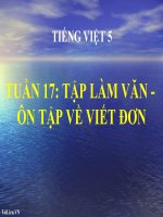 Bài giảng tiếng việt 5 tuần 17 bài tập làm văn   ôn tập về viết đơn3 