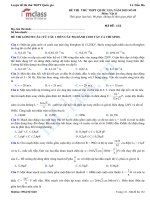 Đề thi thử môn vật lí số 9 MClass 