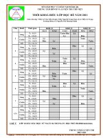 LỊCH HỌC HÈ NĂM 2011