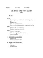 Bài 1 Tin học là một ngành khoa học