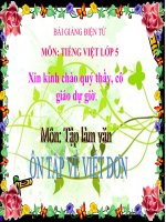Bài giảng tiếng việt 5 tuần 17 bài tập làm văn   ôn tập về viết đơn 