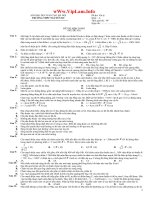 Đề thi thử ĐH THPT Nguyễn Du năm 2011