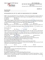 Đề thi thử môn vật lí số 4 MClass 