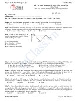 Đề thi thử môn vật lí số 15 MClass 
