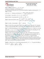 Đề thi thử môn toán số 16 MClass 