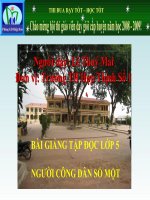 Bài giảng tiếng việt 5 tuần 19 bài người công dân số một8 