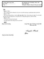 Đề thi học kì I Ngữ Văn 8