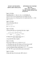 de thi toan hoc ki 2 lop 10 na, hoc 2010 2011