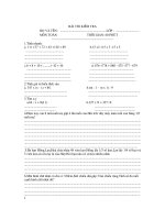 Đề luyện thi cho học sinh lớp 3