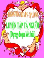 Bài giảng tiếng việt 5 tuần 19 bài dựng đoạn mở bài và kết bài trong văn tả người 