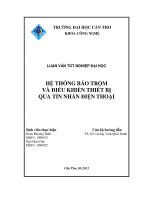 hệ thống báo trộm và điều khiển thiết bị qua tin nhắn điện thoại