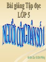 Bài giảng tiếng việt 5 tuần 19 bài người công dân số một3 