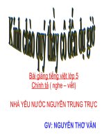 Bài giảng tiếng việt 5 tuần 19 bài nhà yêu nước nguyễn trung trực2 