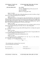 Đề thi HS giỏi tỉnh Yên Bái năm học 2010 2011