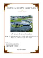 Báo Cáo : TÌM HIỂU THỆ THỐNG XỬ LÝ NƯỚC THẢI CHĂN NUÔI HEO TẠI TRẠI CHĂN NUÔI HEO HẬU BỊXUÂN THỌ III