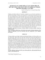 ĐÁNH GIÁ CỦA SINH VIÊN VÀ CỰU SINH VIÊN VỀ KẾT QUẢ ĐÀO TẠO GIÁO VIÊN CỦA KHOA SƯ PHẠM, TRƯỜNG ĐẠI HỌC CẦN THƠ