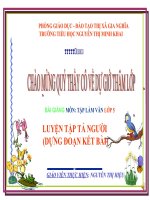 Bài giảng tiếng việt 5 tuần 19 bài dựng đoạn mở bài và kết bài trong văn tả người7 