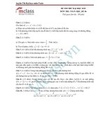 Đề thi thử môn toán số 6 MClass 