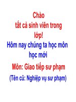 giao tiếp sư phạm