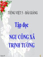 Bài giảng tiếng việt 5 tuần 17 bài tập đọc   ngu công xã trịnh tường2 