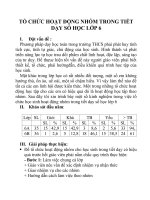 TỔ CHỨC HOẠT ĐỘNG NHÓM TRONG TIẾT DẠY SỐ HỌC LỚP 6