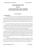 Vận dụng kiến thức lịch sử thế giới vào dạy học lịch sử việt nam ở lớp 8