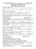 Chuyên đề Axit Bazo