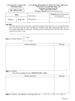 Đề thi học sinh giỏi Giải toán trên máy tính cầm tay tỉnh Đăk Nông năm 2011 môn Toán lớp 9