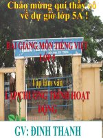 Bài giảng tiếng việt 5 tuần 20 bài lập chương trình hoạt động6 