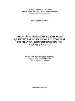 phân tích tình hình thanh toán quốc tế tại ngân hàng thương mại cổ phần sài gòn thương tín chi nhánh cần thơ