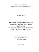 phân tích tình hình tín dụng cá nhân tín chấp tại ngân hàng thương mại cổ phần đầu tư  phát triển việt nam chi nhánh sóc trăng