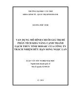 vận dụng mô hình chuỗi giá trị để phân tích khả năng cạnh tranh gạch thủy tinh mosaic của công ty trách nhiệm hữu hạn song ngọc lan