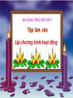 Bài giảng tiếng việt 5 tuần 20 bài lập chương trình hoạt động10 