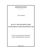 Quản lý thu bảo hiểm xã hội tại bảo hiểm xã hội thành phố hà nội 