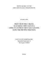 phân tích thực trạng xuất khẩu thủy sản của công ty cổ phần thủy sản cafatex sang thị trường nhật bản