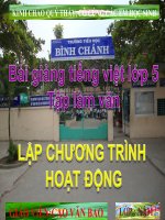 Bài giảng tiếng việt 5 tuần 20 bài lập chương trình hoạt động2 