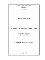 Quy chế thương nhân ở việt nam  luận văn ths  luật 