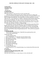 CHƯƠNG TRÌNH LỄ TỔNG KẾT NĂM HỌC 2010  2011