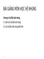 BÀI GIẢNG môn học hệ NHÚNG CHƯƠNG 4 hệ điều HÀNH NHÚNG 