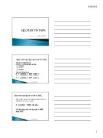 HỆ cơ sở TRI THỨC QUÁ TRÌNH tạo lập hệ cơ sở TRI THỨC