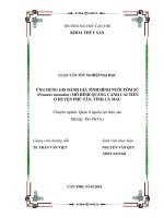 ứng dụng gis đánh giá tình hình nuôi tôm sú (penaeus monodon) mô hình quảng canh cải tiến ở huyện phú tân, tỉnh cà mau