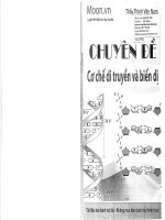 CHUYÊN đề cơ CHẾ DI TRUYỀN và BIẾN dị 