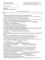 Đề KT + Đáp án học kì 2, lớp 10