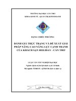 đánh giá thực trạng và đề xuất giải pháp nâng cao năng lực cạnh tranh của khách sạn holiday   cần thơ